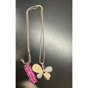Betsy Johnson Rose Gold Toned Butterfly Necklace